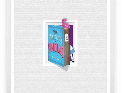 Alice In Wonderland, book cover and poster design book cover design graphic design illustration poster typography
