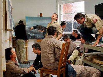 Lots of me in my Art Studio art artist paintings photography photoshop studio