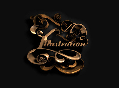 3D Illustration Typography 3d design illustration typeface typogaphy