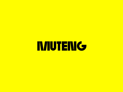 Logotype for Dj Muteng design dj illustrator logo logo design logodesign logos logotype minimal music typography vector