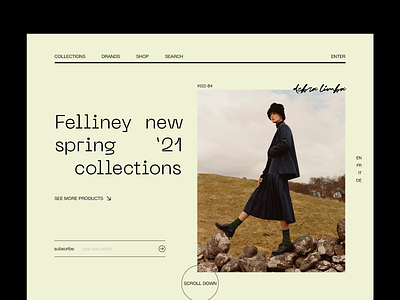 Felliney / New spring ‘21 collections branding clothes collection fashion ui ux web webdesign website design