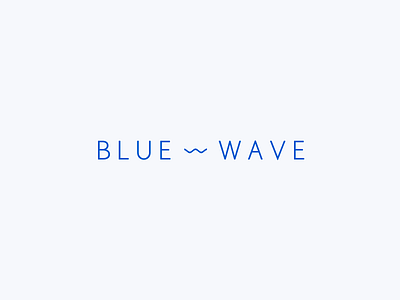 Blue Wave Logotype blue brand branding design drink logo logodesign logotype minimal water wave