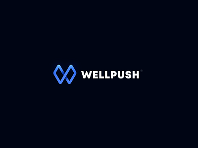 Wellpush logotype branding design logo logodesign logotype minimal push w well