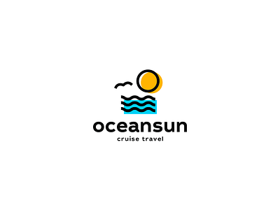 Oceansun Logotype cruise design logo logodesign logotype ocean sea sun travel