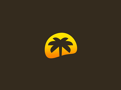 Palm logo beach island logo logodesign logotype palm sand sunset