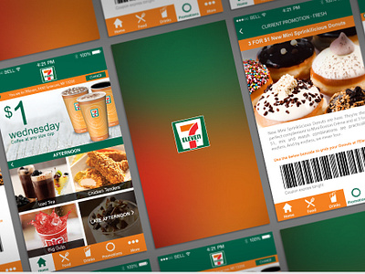 7eleven iOS Application app design ui