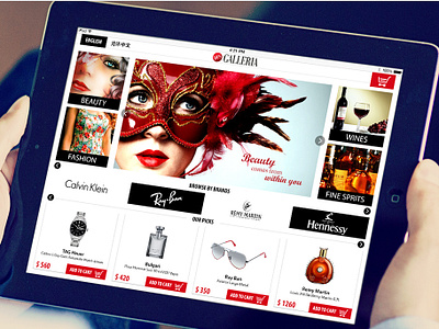 Dfs Galleria E-Commerce branding design ipad ui ux