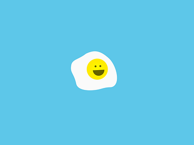 Happy Egg blue egg food icon smile