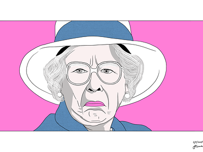 The Queen art design drawing graphic design illustration ipad popart procreate