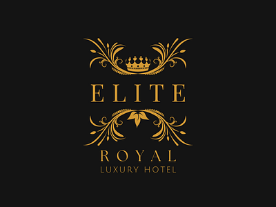 Gold Exclusive Royal Luxury Hotel Logo 3d branding design exclusive logo gold logo graphic design hotel logo icon illustration logo logo design typography