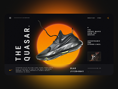 Nike Webpage Design - Concept dark design illustration nike ui web webpage