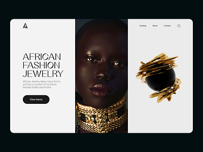 Jewelry Shop Website african design jewelry ui ux web