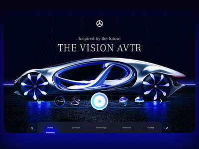 Mercedes AVTR Concept branding car concept dark design mercedes technology ui ux web