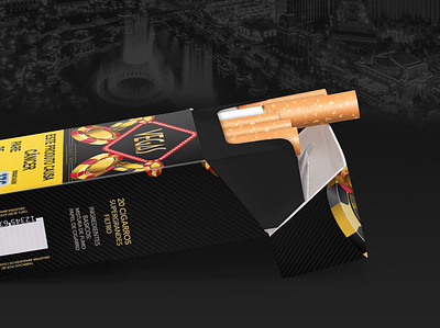 Cigarette Vegas brazil cigarette design illustration mockup pack packing sheepideas