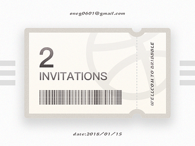 2x Dribbble Invites invitation