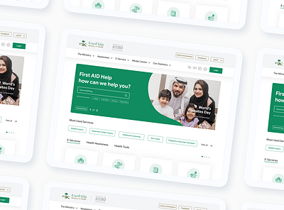 UAE - Ministry of Health Website branding design typography ui ux website design
