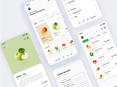 Dukandar App - All Screens deliveryapp design eccomerce foodapp fruitsapp ios order online store store app superstore ui userinterface ux vegetables