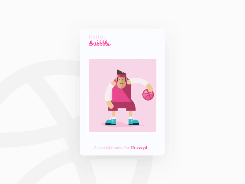 Hello Dribbble! animation dribble firstshot