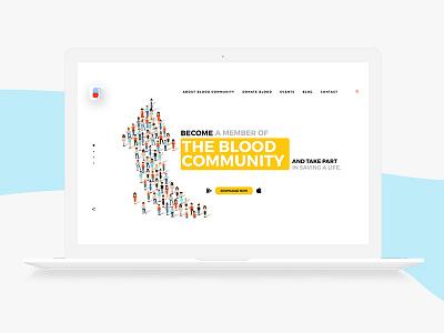 The Blood Community Website Design. blood bloodcommunity creative socialwork webdesign website