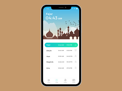 Auto Silence Prayer's App mobileapp muslim nemaz prayer prayerapp ui ux