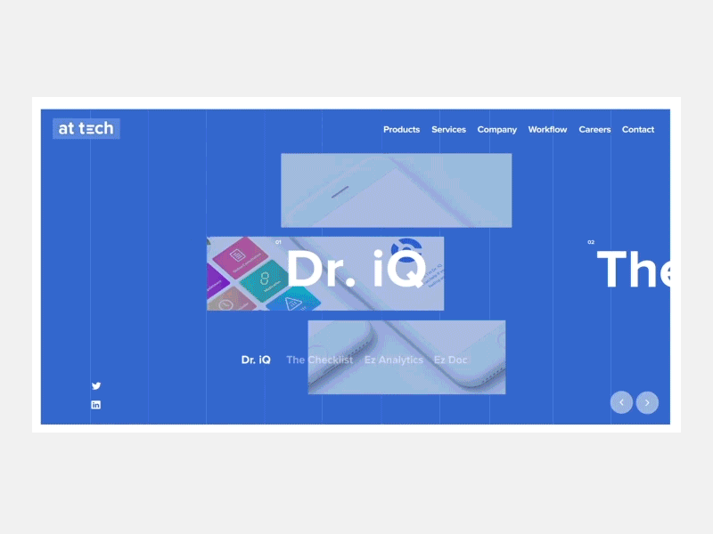 Attech Website Product Page animation dr.iq ezdoc healthsolution motion nhs productdesign techcompany websitedesign