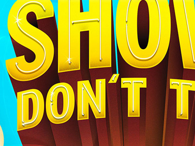 Show editorial illustration lettering magazine typography