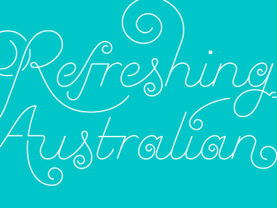 Refreshing curly lettering monoline script typography