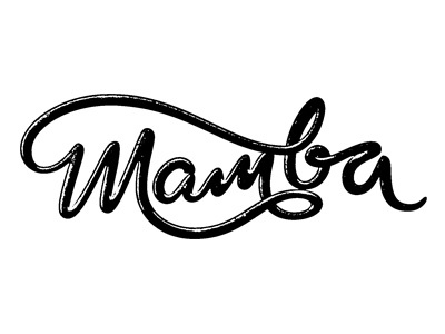 Mamba textured brush custom lettering script type typography