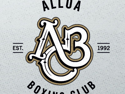 Boxing Club logo branding identity lettering logo monogram retro vintage