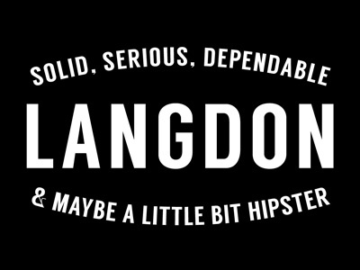 Langdon free typeface typography