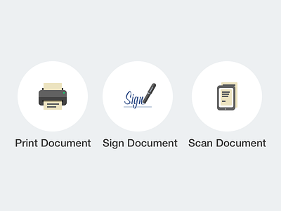 Print-Sign-Scan Icons app icon ios