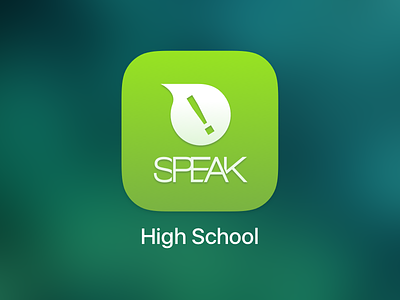 Speak High School Version 2 app icon illustration ios