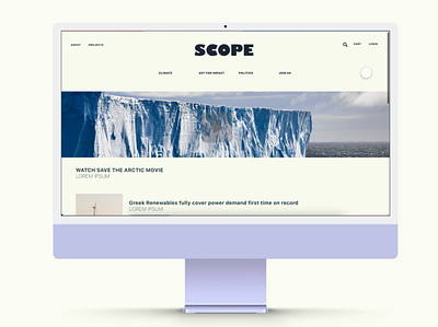 Scope - Planet's News Outlet app case study climate news planet platform ui ux web