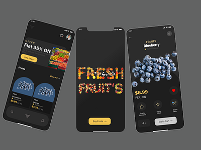 FRUITS ORDERING MOBILE APP app design ui ux