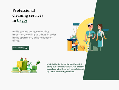 Professional Cleaning Service app design ui ux