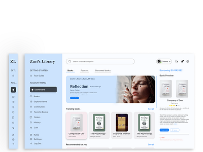 ZURI LIBRARY app branding design graphic design ui ux