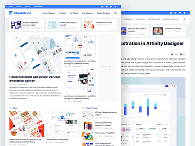 Framer.vn - UXUI Magazine Website magazine design uxui design