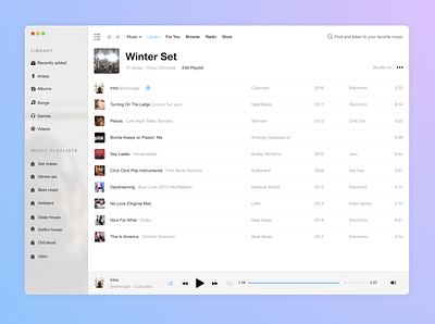 Desktop Music App design app design desktop music app design music app ui