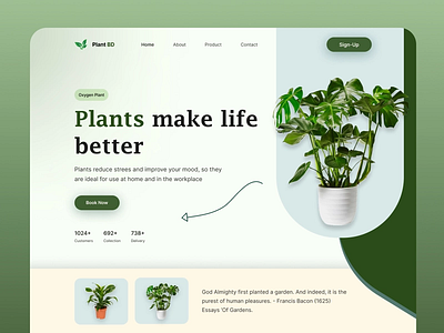 Garden Website app branding design graphic design illustration logo typography ui ux vector
