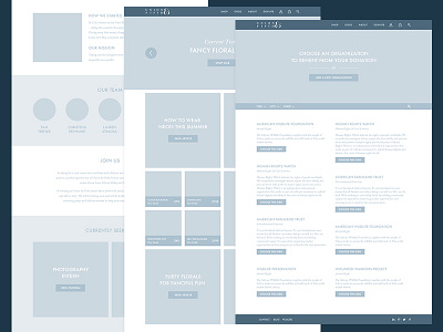 Union & Fifth Wireframes