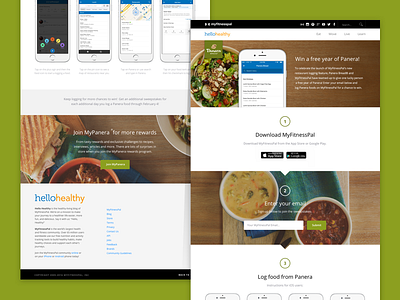 Panera Landing Page color contest food green instructions landing page nutrition photography sweepstakes web web page