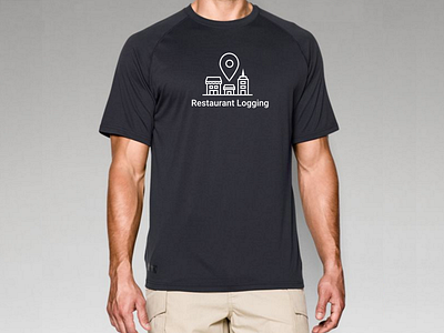 Men's Restaurant Logging Shirt apparel buildings illustration location logo pin restaurant shirt tshirt