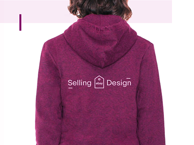 Ebay Selling Design Logo & Sweatshirt ebay fuschia logo pastel pink simple sweatshirt tag two toned