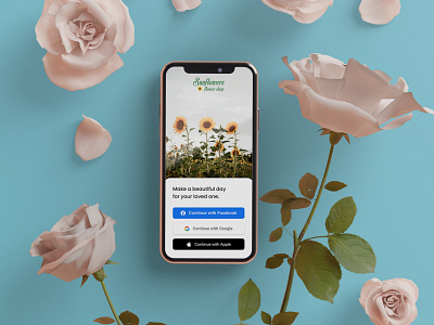 Sunflowers - Make a beautiful day for your loved one app design mobile sunflowers ui ux website