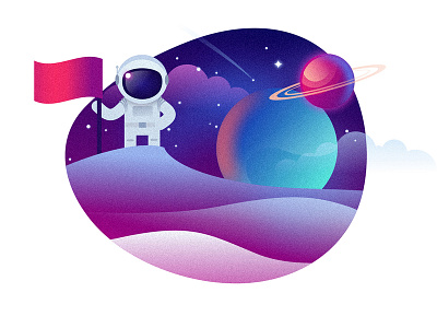 Space astronaut dribbble space