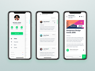 Mail app app application behance digitaldesign dribbble interface mobile ui userinterface ux webdesigner