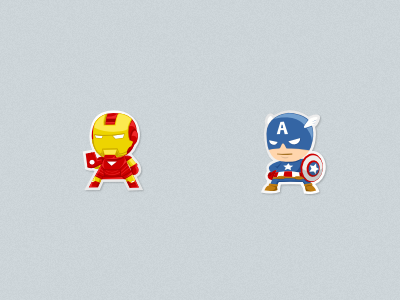 Avengers - Iron Man/Captain America captain america charms comics icon iron man marvel the avengers vector
