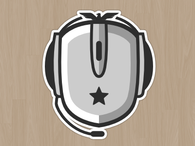Gaming Community Logo emblem gamer headset logo mouse pc