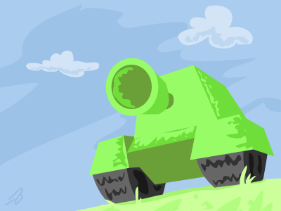 Lil' Tanker baby cute illustration little tank vector