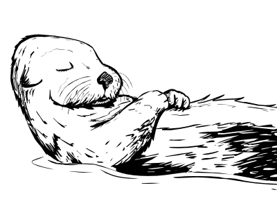 Otter Nap animal logo otter